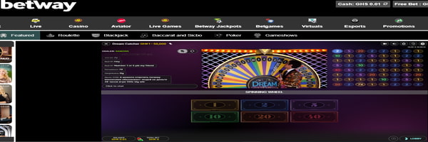 Live Casino Dream Catcher Betway