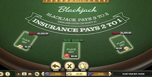 Single Deck Blackjack Table Game