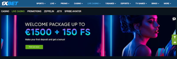 1xbet casino registration offer
