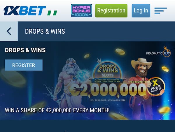 1xbet Drops and Wins Offer