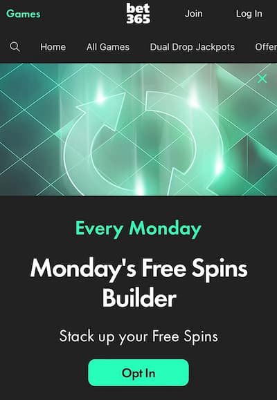 Bet365 Monday Free Spin