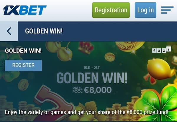 1xbet Golden Win Competition